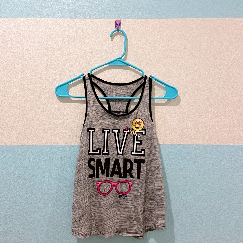 Justice Live Smart Grey Tank Top